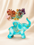 Feng Shui Elephant with Crystal Wealth Tree