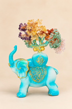 Feng Shui Elephant with Crystal Wealth Tree