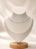 Faceted Morganite Beaded Necklace 3.5mm