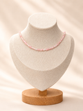 Faceted Pink Opal Beaded Necklace