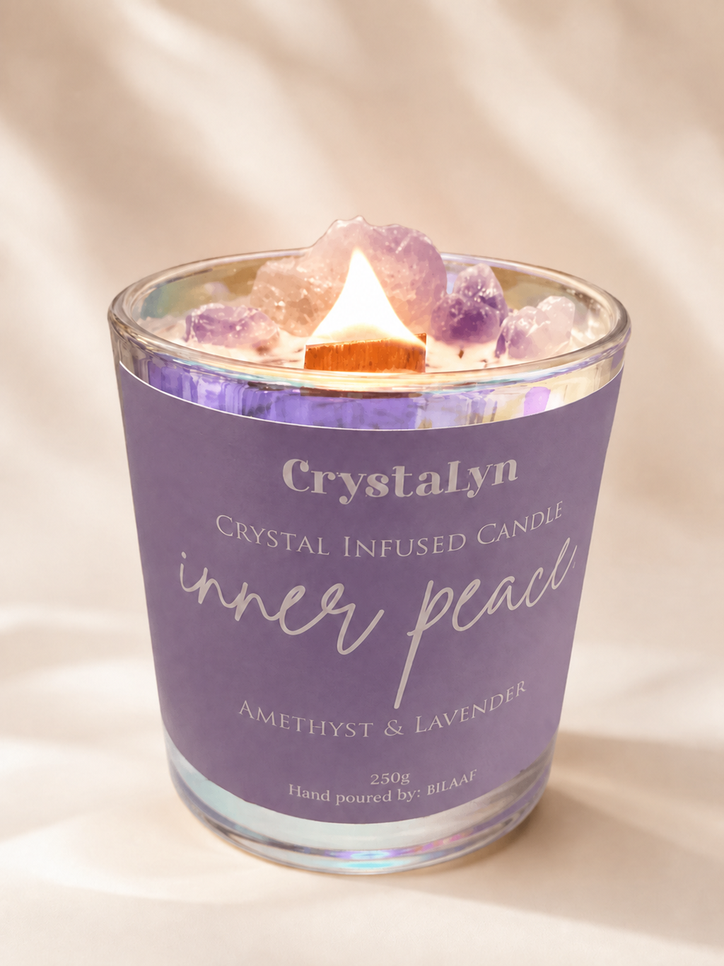 Inner Peace Crystal Infused Candle