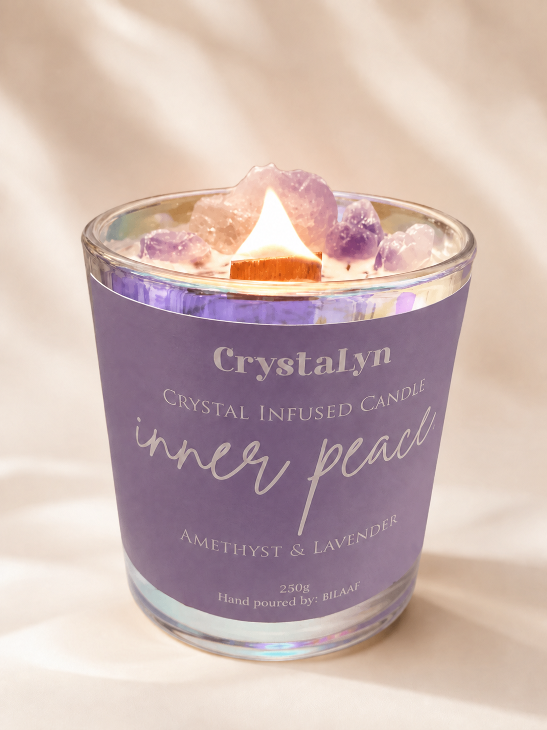 Inner Peace Crystal Infused Candle